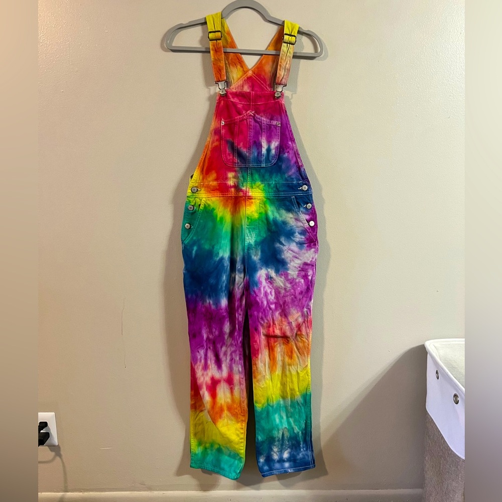 Hand-Dyed Tye Dye Overalls Size 4